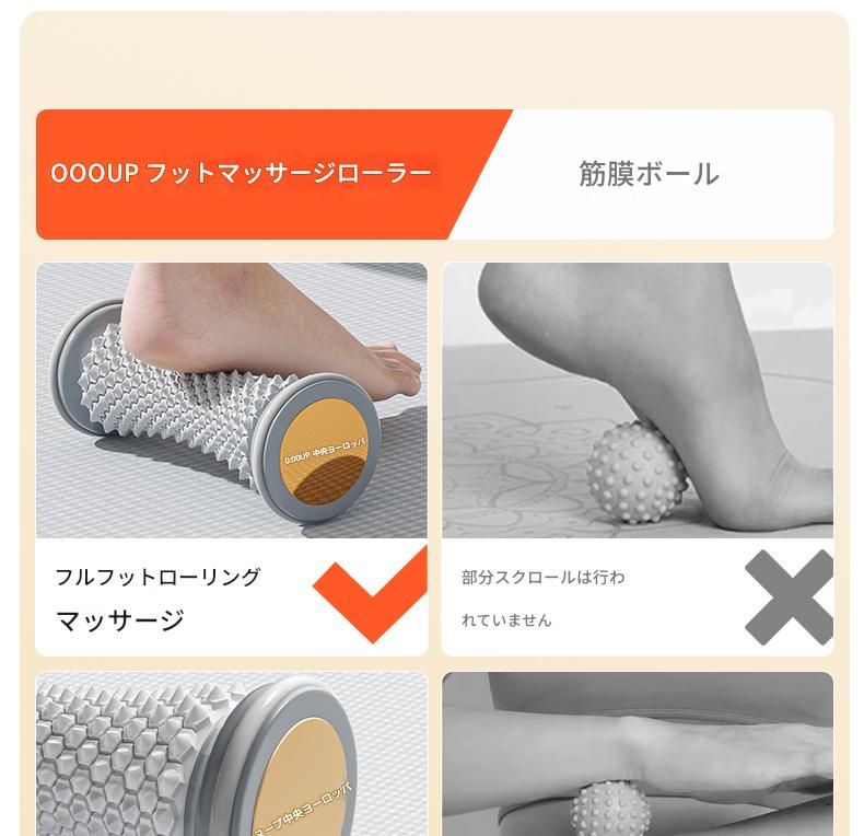 筋膜ローラー 足裏専用ハニカム構造筋膜ローラースティック