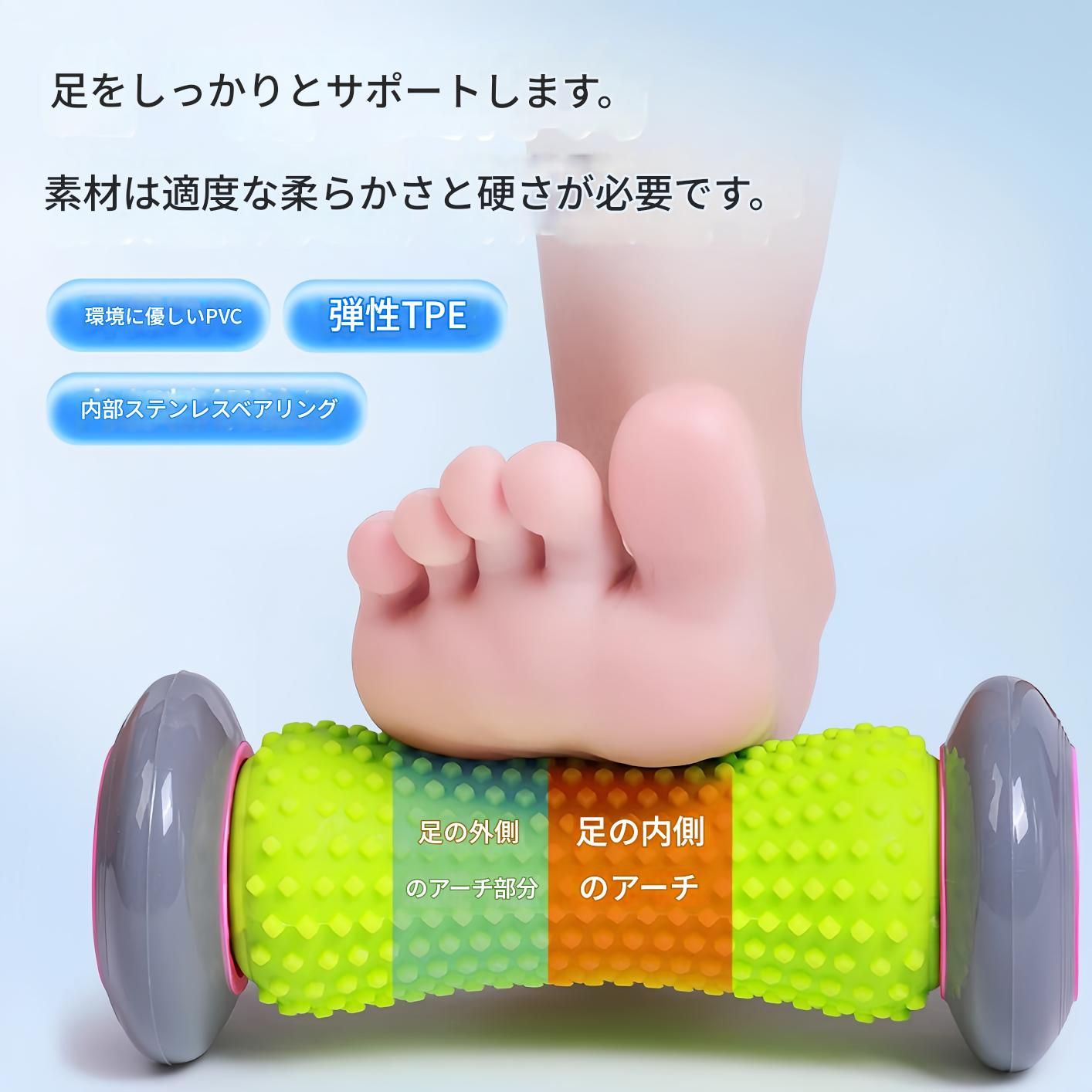 筋膜ローラー 足裏専用筋膜ローラーミニ突起付き