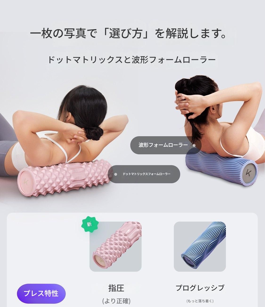 金字塔突起深度解圧筋膜ローラー長いタイプ