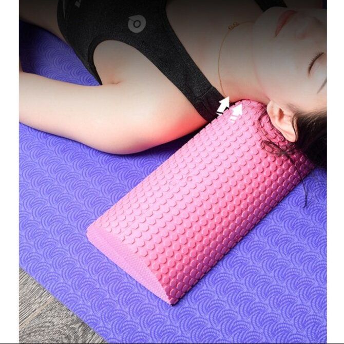 筋膜ローラー 半円型長い筋膜ローラー ヨガ マッサージ バランス