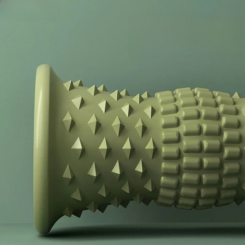 筋膜ローラー やさしくほぐす三段階突起の柔らかめ筋膜ローラー