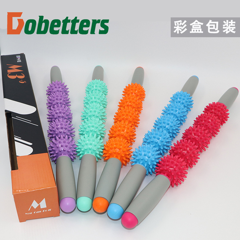 筋膜ローラー 突起付き持ち手式筋膜ローラーミニ