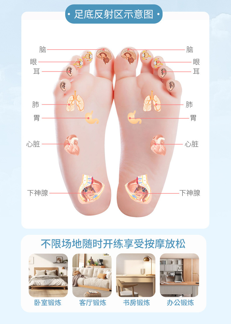 筋膜ローラー 足裏快適多機能指圧突起付き筋膜ケアマット