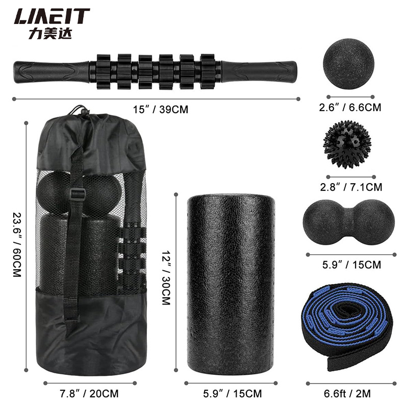 筋膜ローラー 全身ほぐし七点セット柔らかめ筋膜ローラー