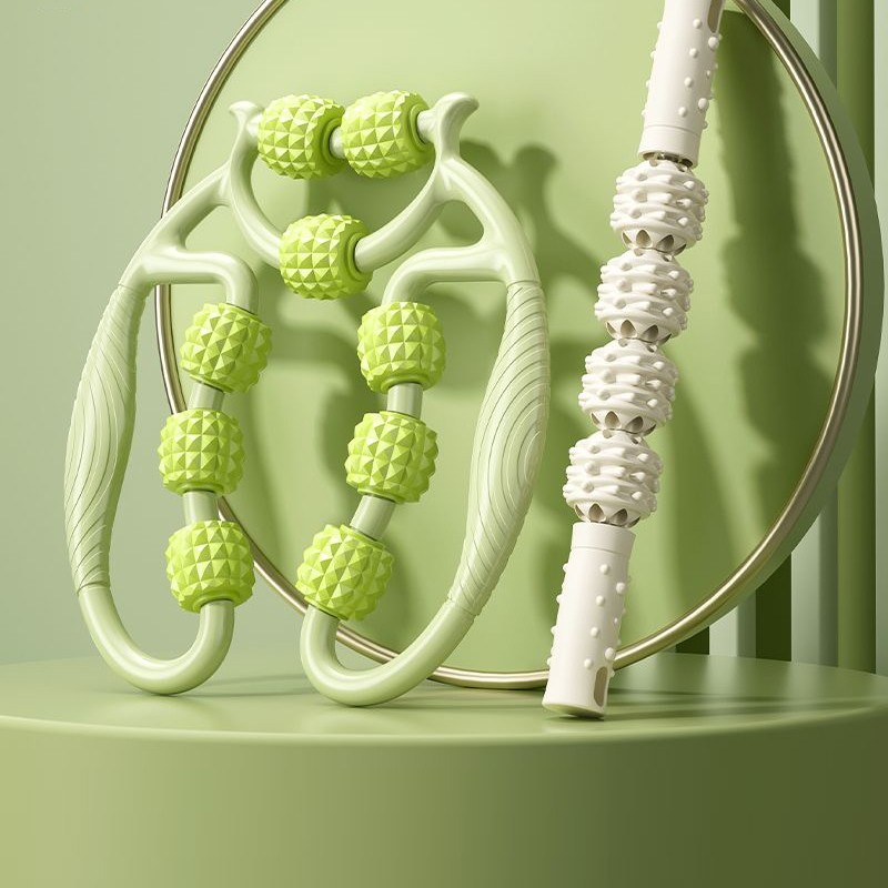 筋膜ローラー 多機能立体突起付き筋膜ほぐし細型按摩器具