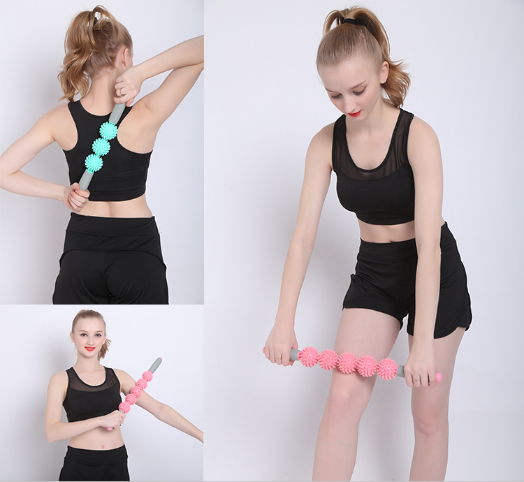 筋膜ローラー 突起付き持ち手式筋膜ローラーミニ