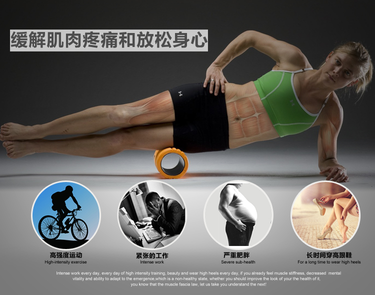 筋膜ローラー 全身ほぐし突起付き長型筋膜リリースローラー