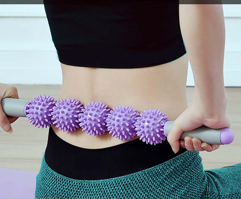 筋膜ローラー 突起玉付き全身ほぐしマッサージスティック