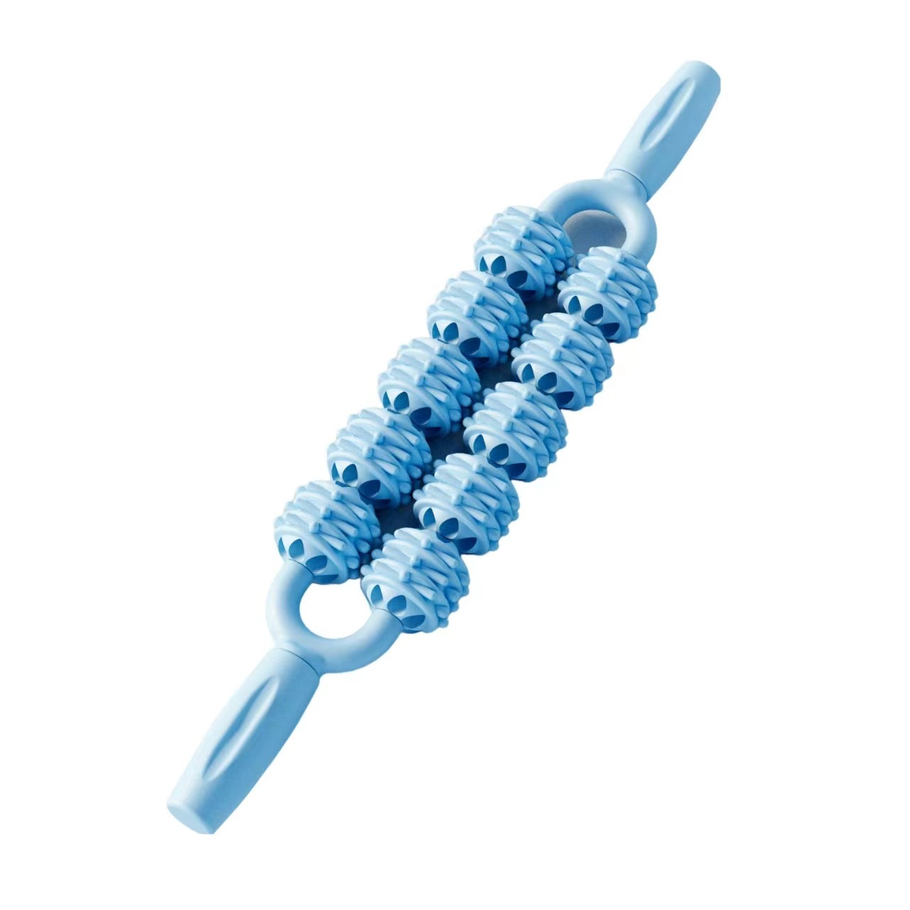 筋膜ローラー 美脚専用双排突起筋膜ローラー柔らかめ