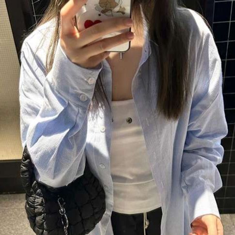 キレイめファッション  オーバーサイズシャツワンピース