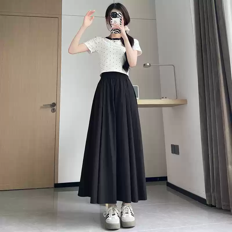 キレイめファッション  ゆったりきれいめロングマキシスカート