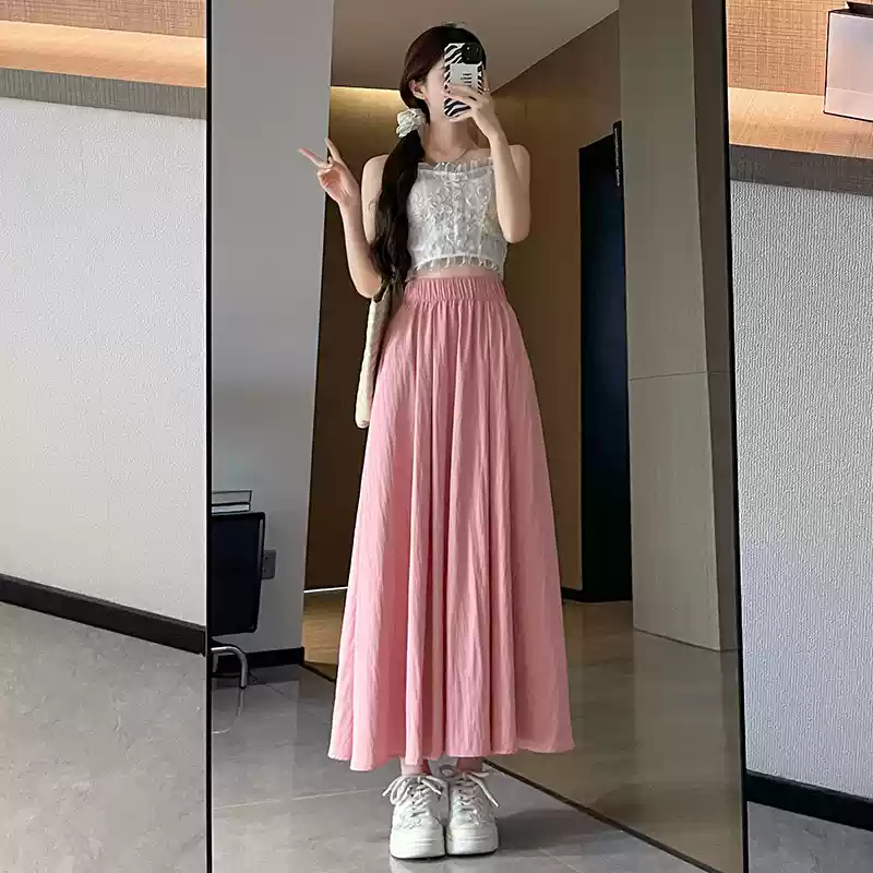 キレイめファッション  ゆったりきれいめロングマキシスカート
