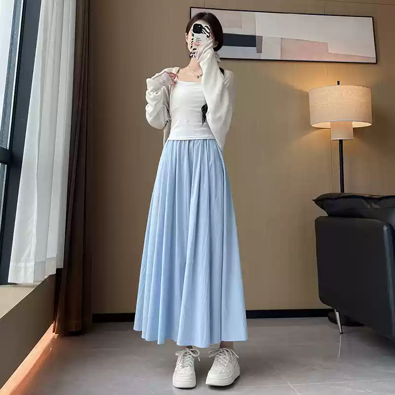 キレイめファッション  ゆったりきれいめロングマキシスカート