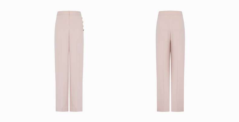 キレイめファッション  ハイウエストワイドレッグパンツ