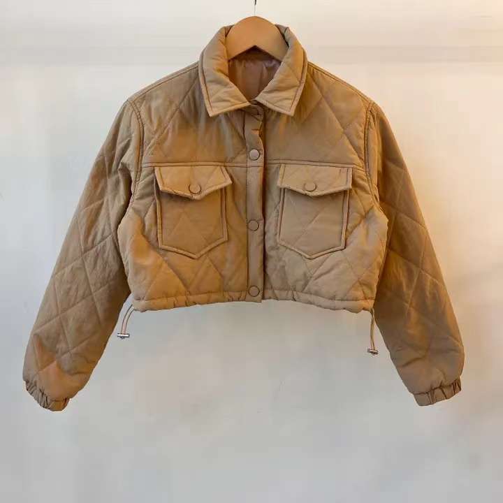 キレイめファッション クロップド丈 ジャケット ギャザー袖