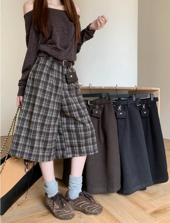 着痩せコーデ ハイウエスト七分丈ワイドパンツ