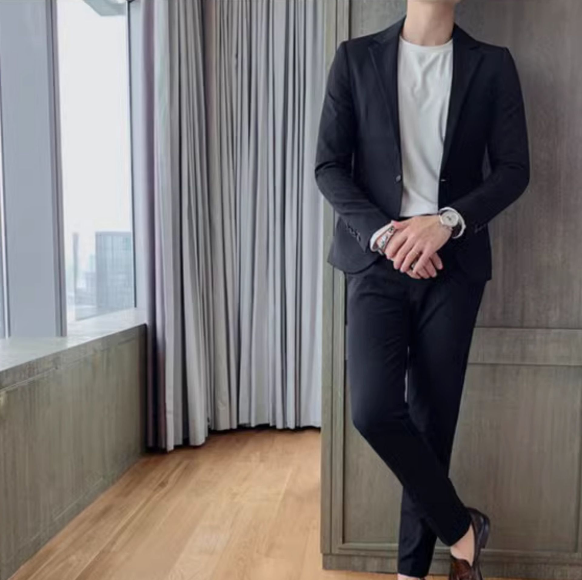 フォーマルスーツ 上下組み合わせ紳士用細身正装服 メンズ