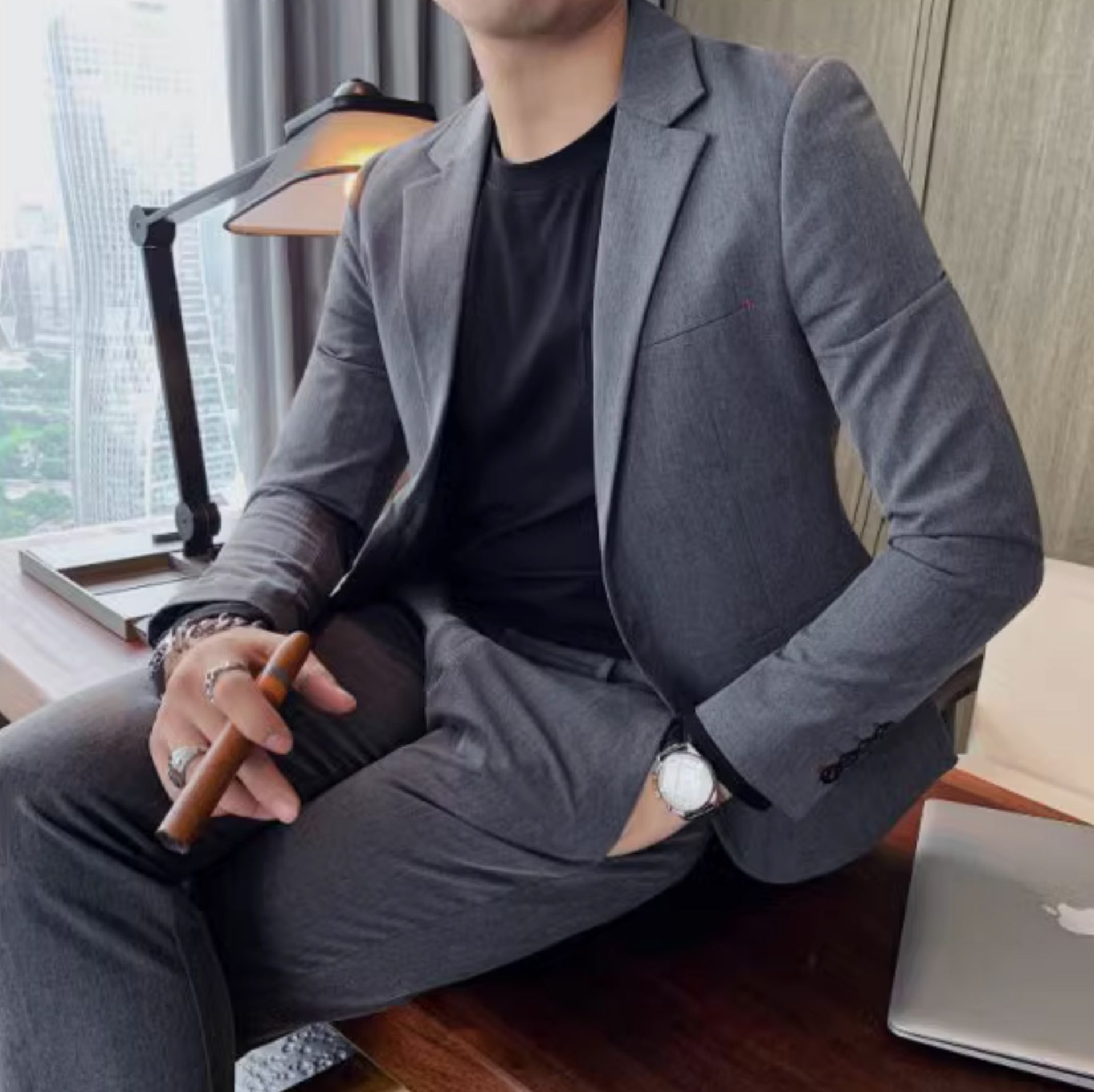 フォーマルスーツ 上下組み合わせ紳士用細身正装服 メンズ