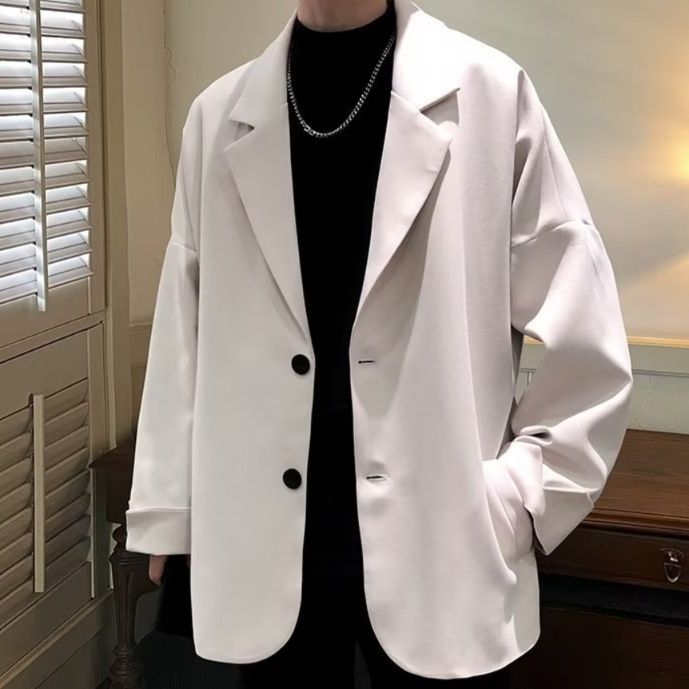 フォーマルスーツ ゆったりシルエット無地テーラードジャケット