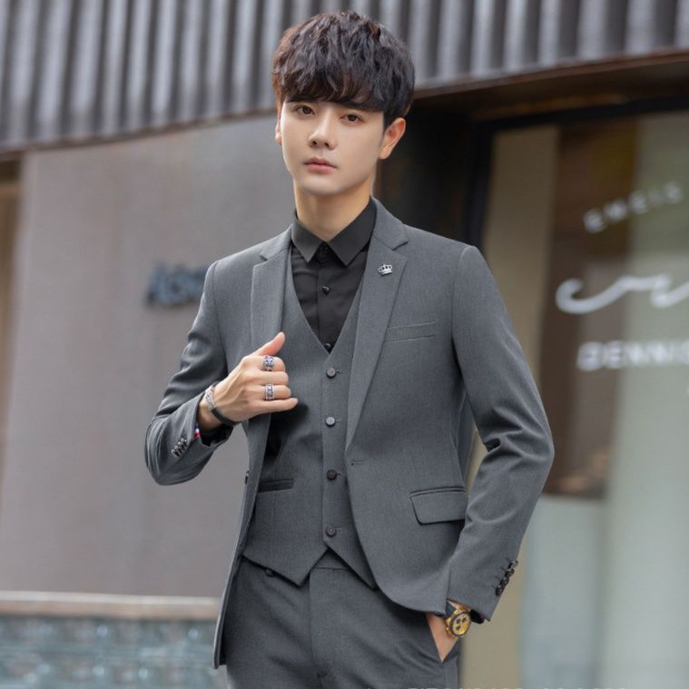 フォーマルスーツ 三つ揃えスリムフィットテーラードジャケット