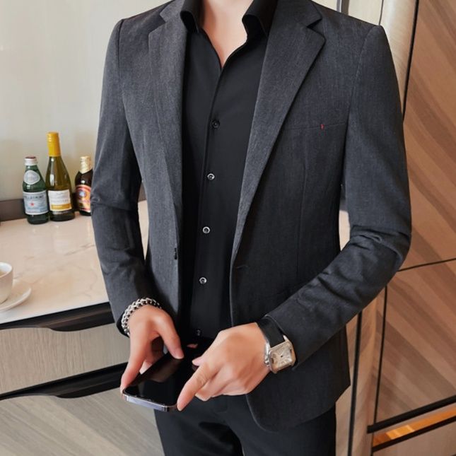フォーマルスーツ 洗練されたシルエットの一つ釦テーラードジャケット