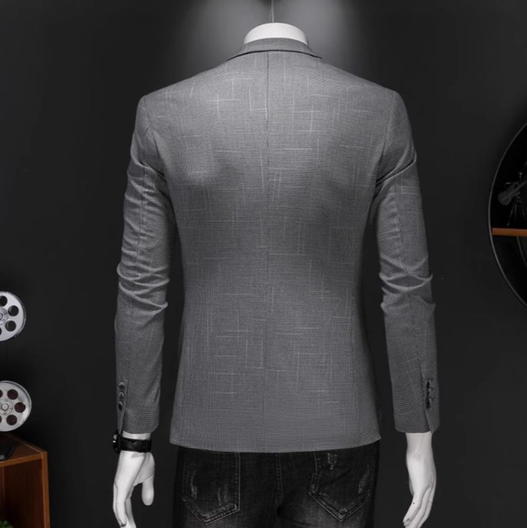 フォーマルスーツ 千鳥格子柄スリムフィットテーラードジャケット