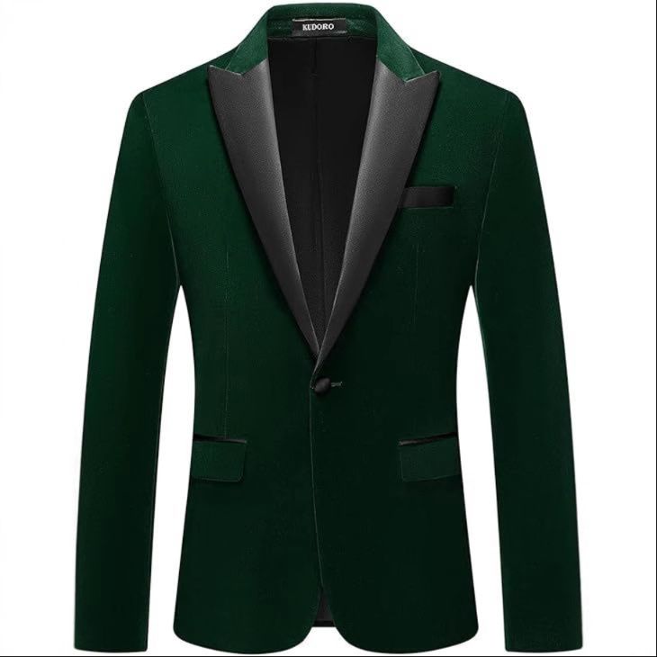 フォーマルスーツ ベルベット素材ショールカラー一つボタンジャケット