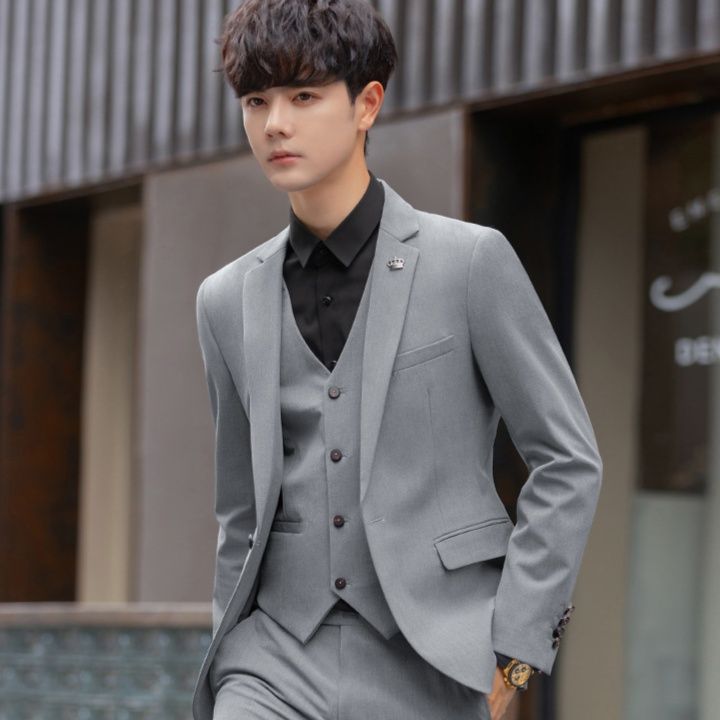 フォーマルスーツ 三つ揃えスリムフィットテーラードジャケット