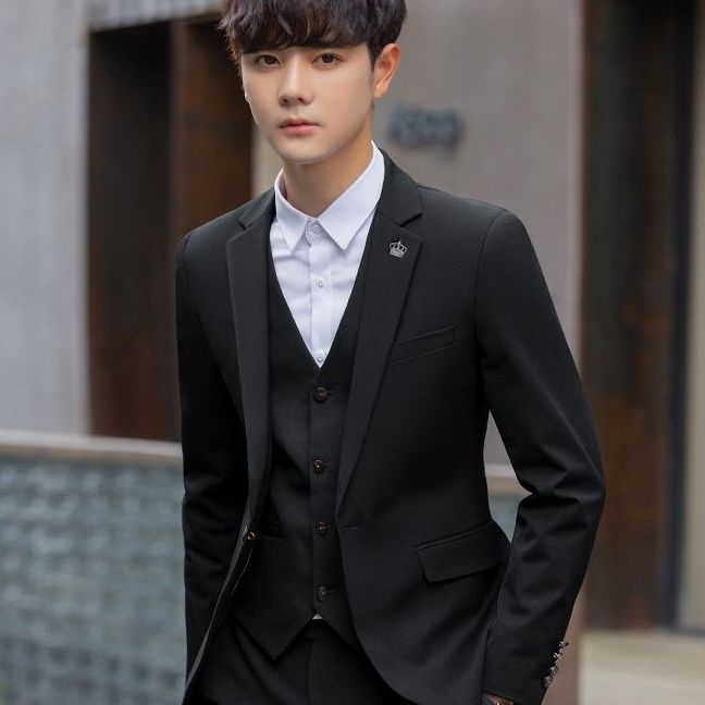 フォーマルスーツ 三つ揃えスリムフィットテーラードジャケット