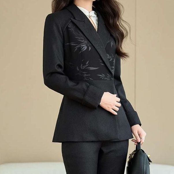 フォーマルスーツ エレガント花柄ジャケットスーツ