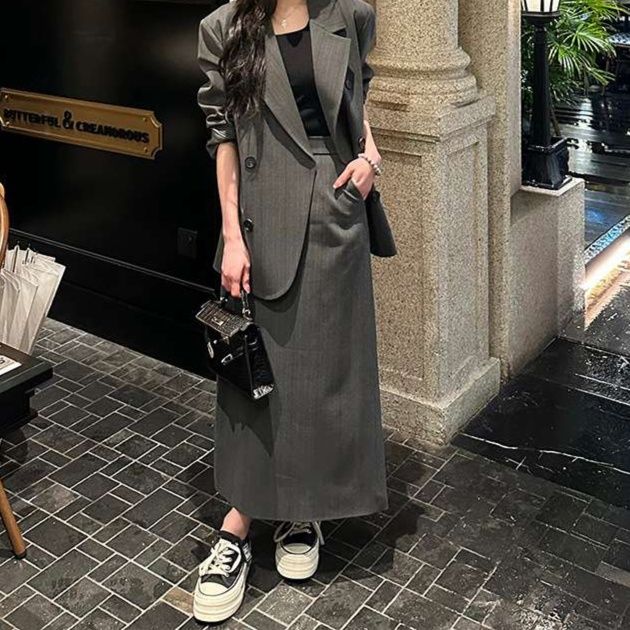 フォーマルスーツ オーバーサイズジャケットロングスカートセット