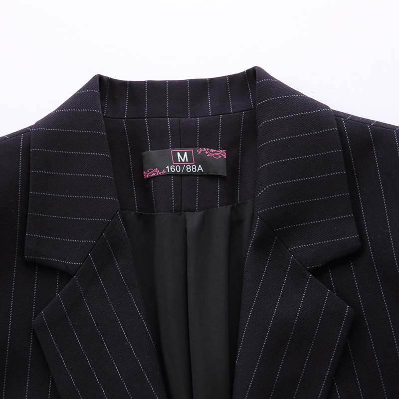 レディース 縞柄 ロングジャケット フォーマルスーツ 職業服