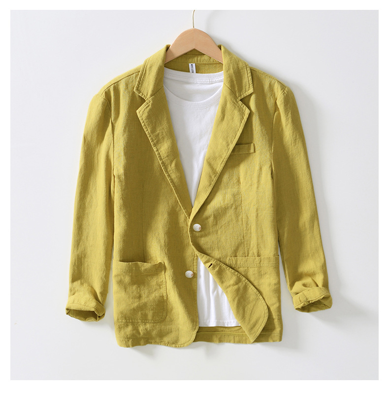 フォーマルスーツ リネン混紡テーラードジャケット軽量仕立て