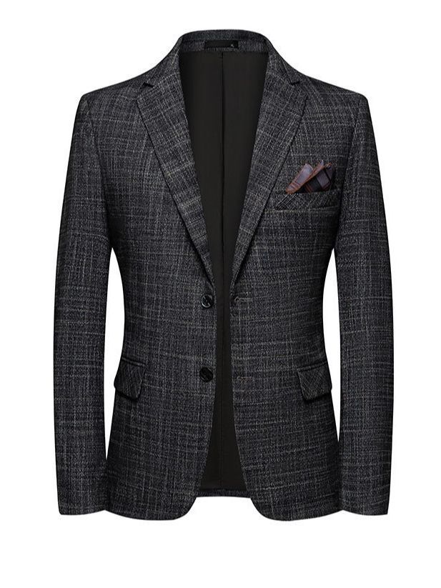 フォーマルスーツ 格子柄テーラード仕立て二つ釦シングルジャケット