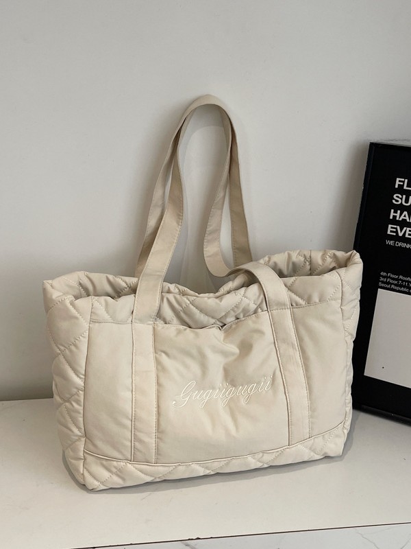 キルティングバッグ 大容量キルティングトートバッグ 韓国風おしゃれ