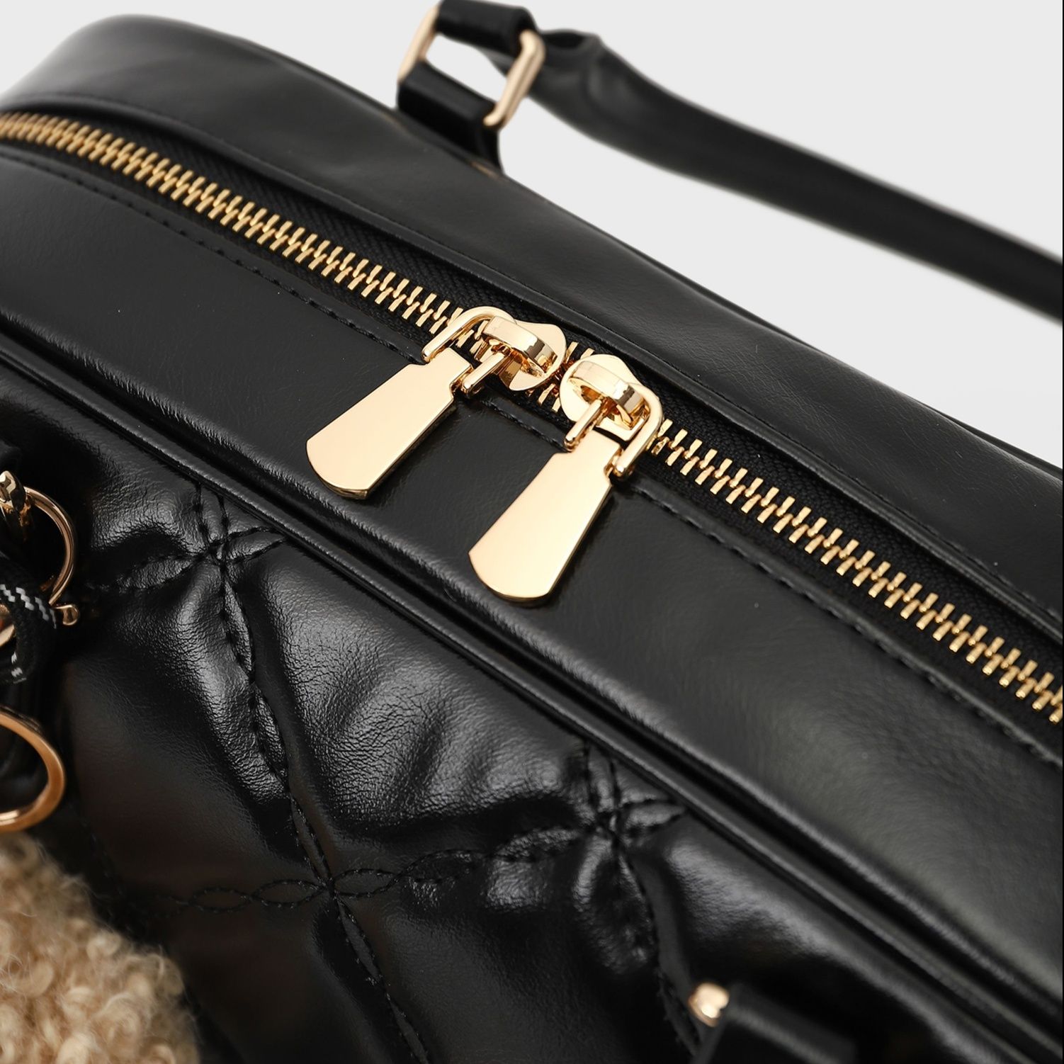 キルティングバッグ キルティング レザー ボストンバッグ ショルダー 2way