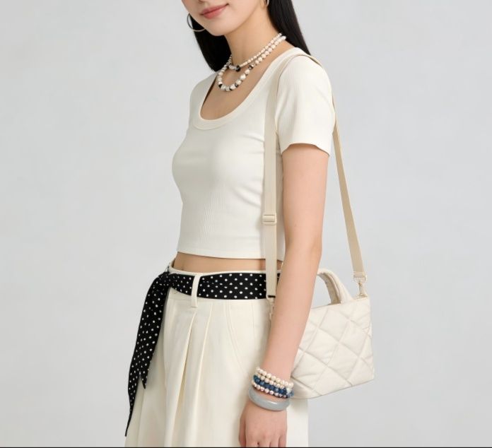 キルティングバッグ 立体キルティング二way仕様ショルダーバッグ