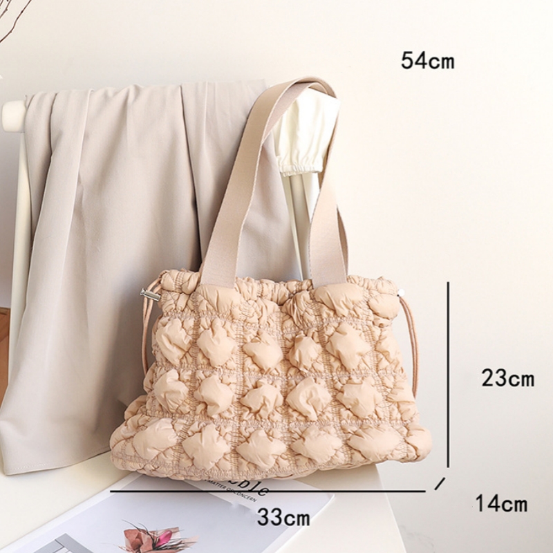 キルティングバッグ 全3色 キルティング巾着トートバッグ 通勤通学対応