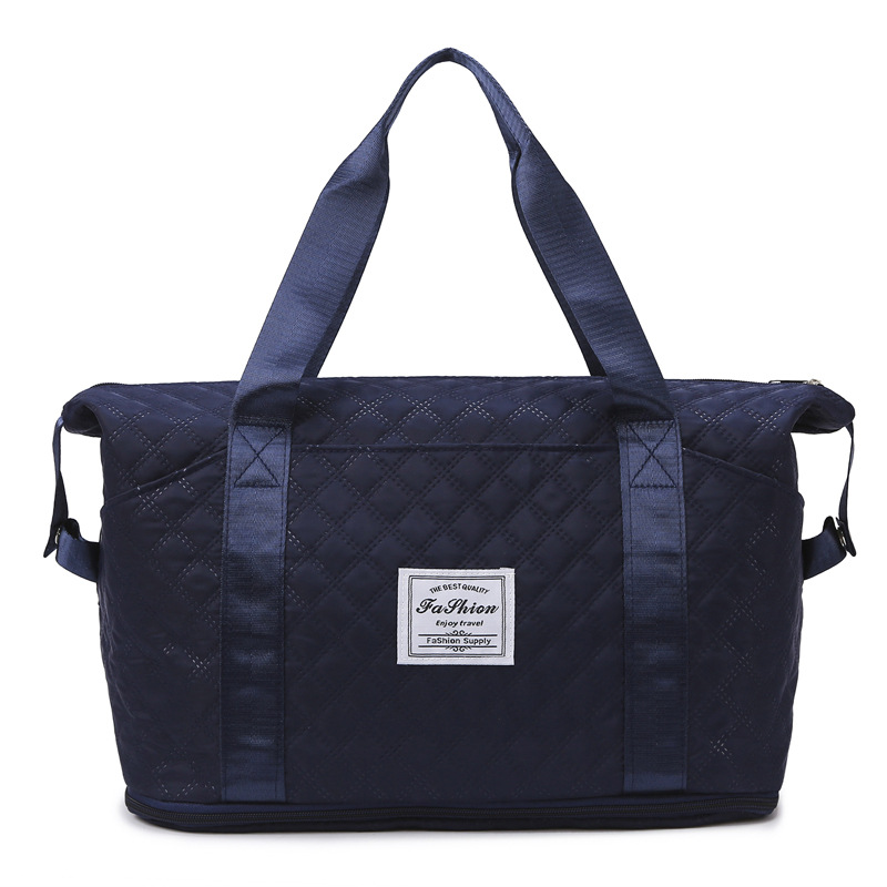 キルティングバッグ 軽量キルティング加工ショルダー付きボストンバッグ
