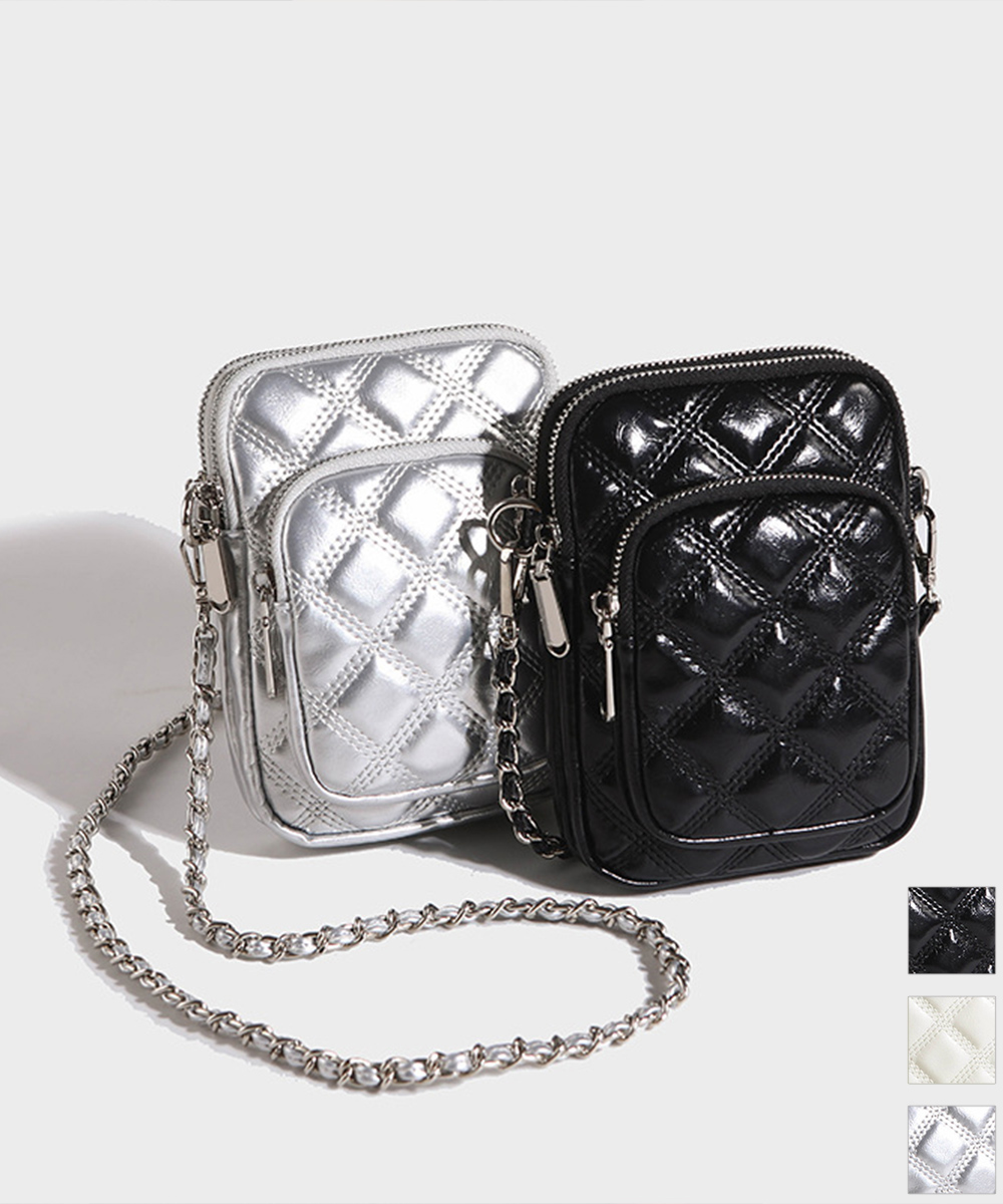 キルティングバッグ ミニ チェーンバッグ 斜め掛け