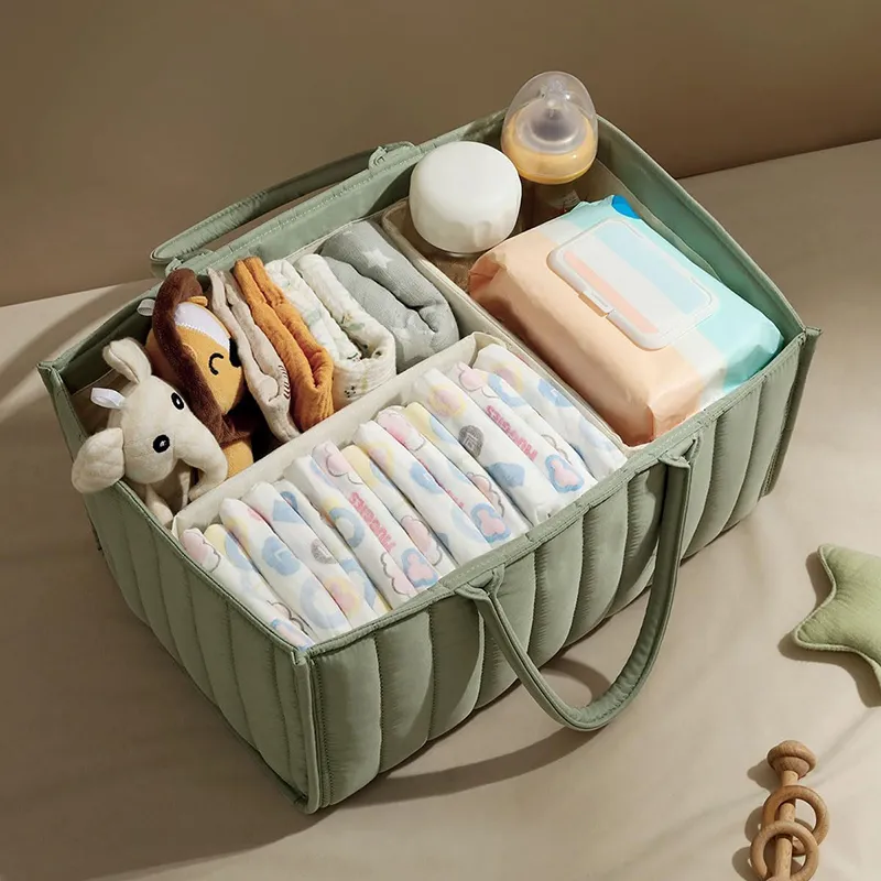 キルティングバッグ キルティングバッグ 赤ちゃん用収納キャリー おでかけ整理バッグ