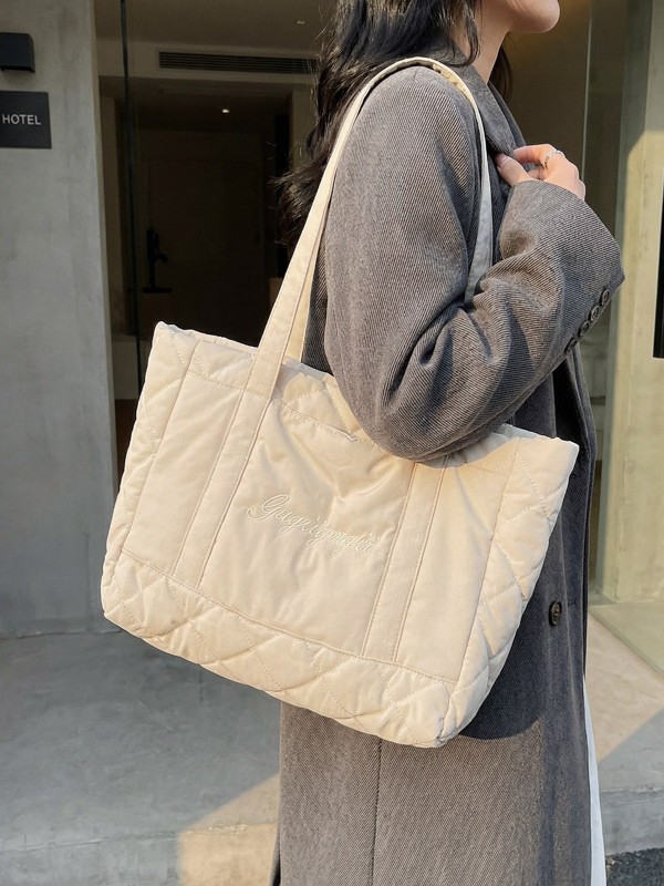 キルティングバッグ 大容量キルティングトートバッグ 韓国風おしゃれ