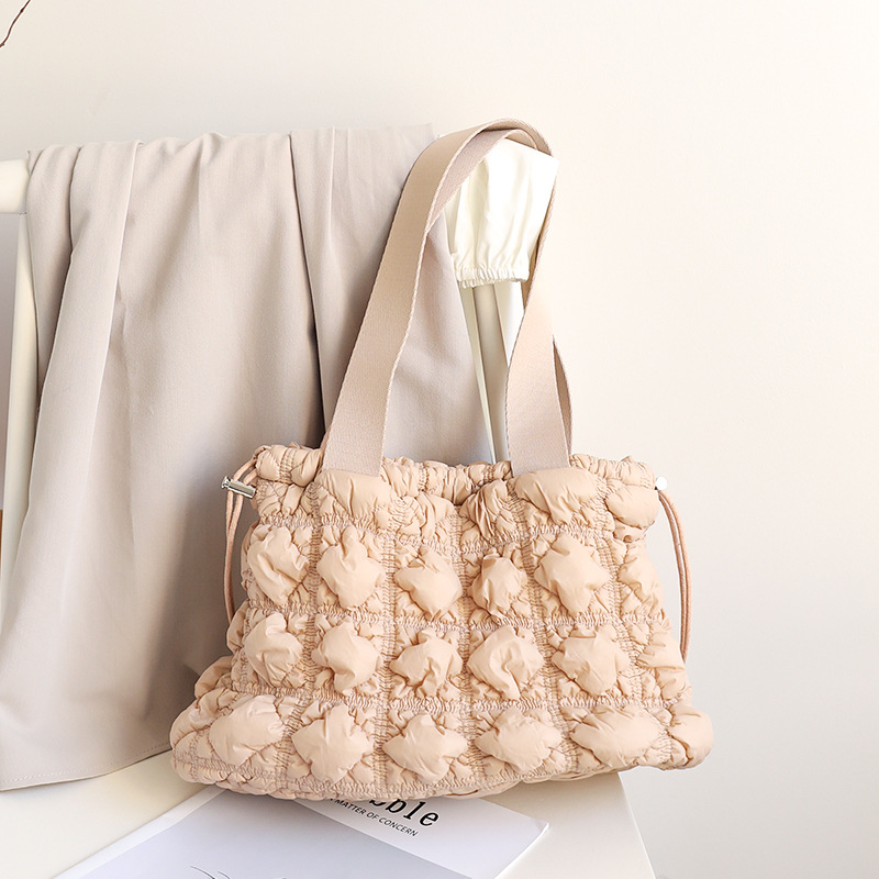 キルティングバッグ 全3色 キルティング巾着トートバッグ 通勤通学対応