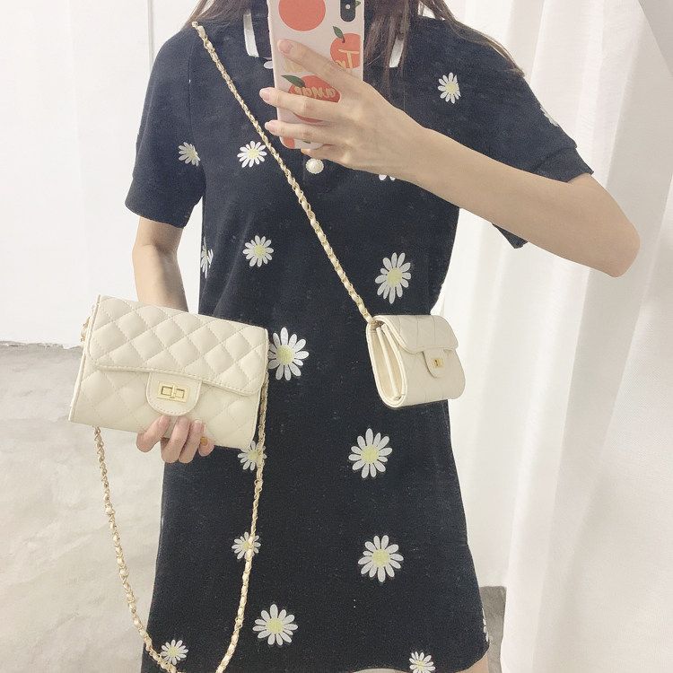 キルティングバッグ 上品な菱格子ミニショルダー