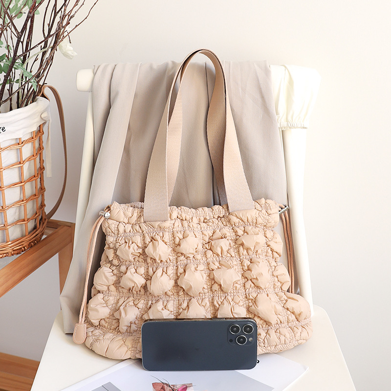 キルティングバッグ 全3色 キルティング巾着トートバッグ 通勤通学対応