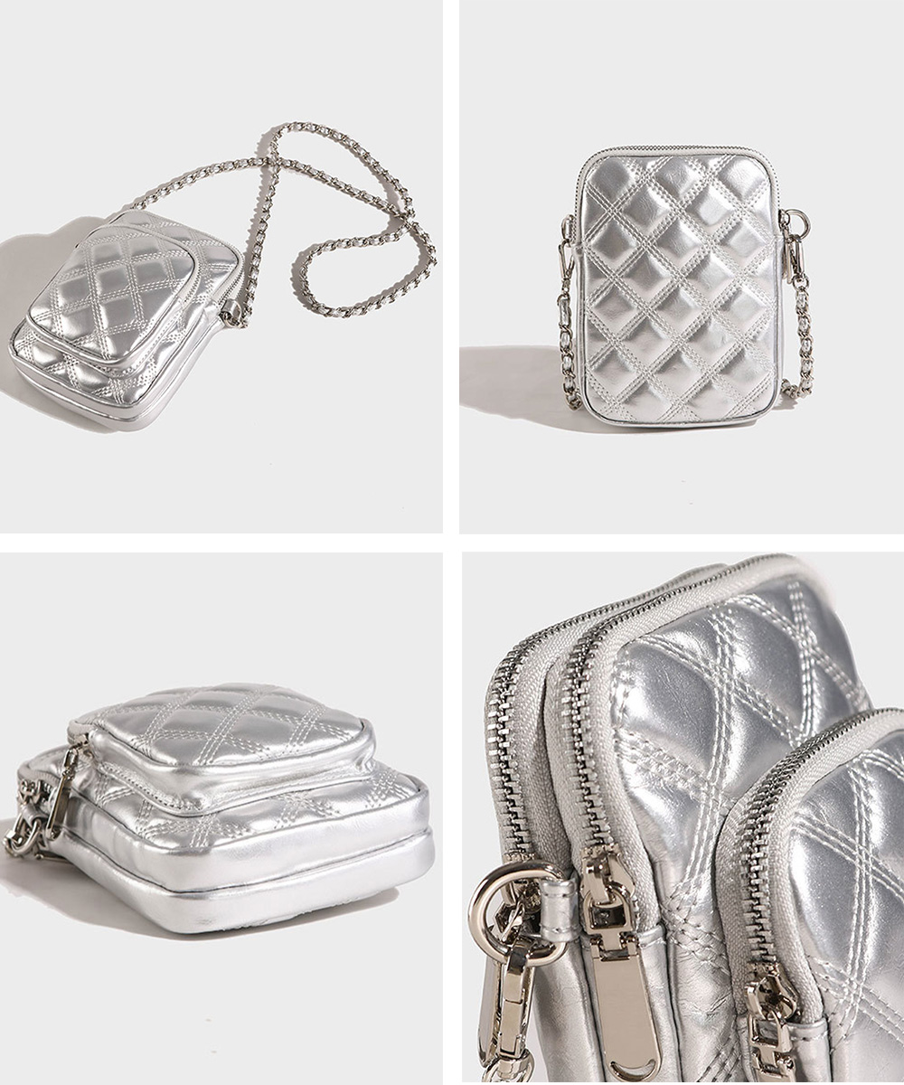 キルティングバッグ ミニ チェーンバッグ 斜め掛け