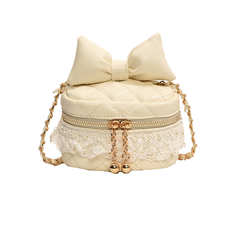 キルティングバッグ リボン付きキルティングチェーンバッグ可愛いミニショルダー