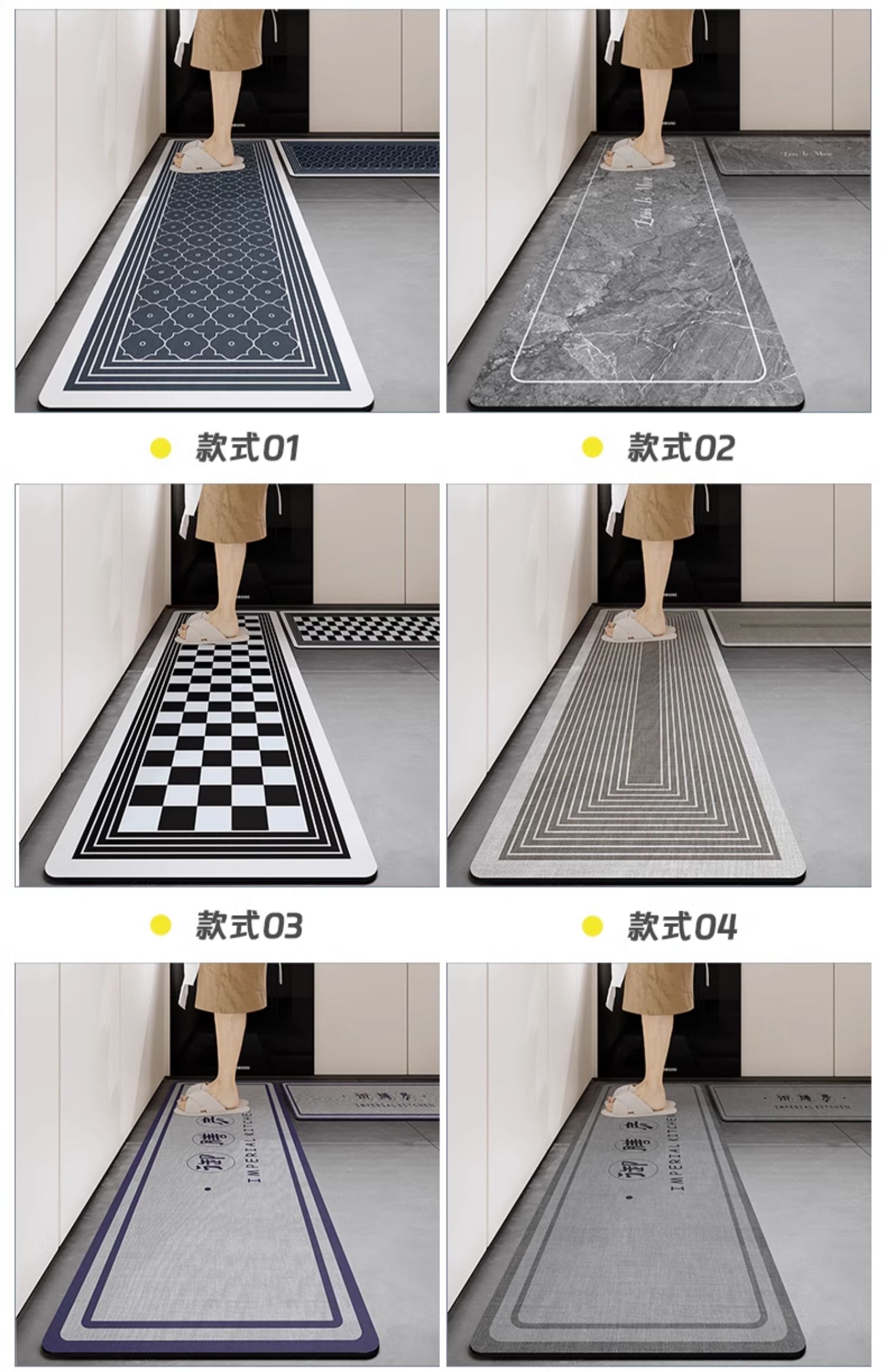 キッチン用滑り止めマット 汚れに強い吸水性 地面を守る快適な足元