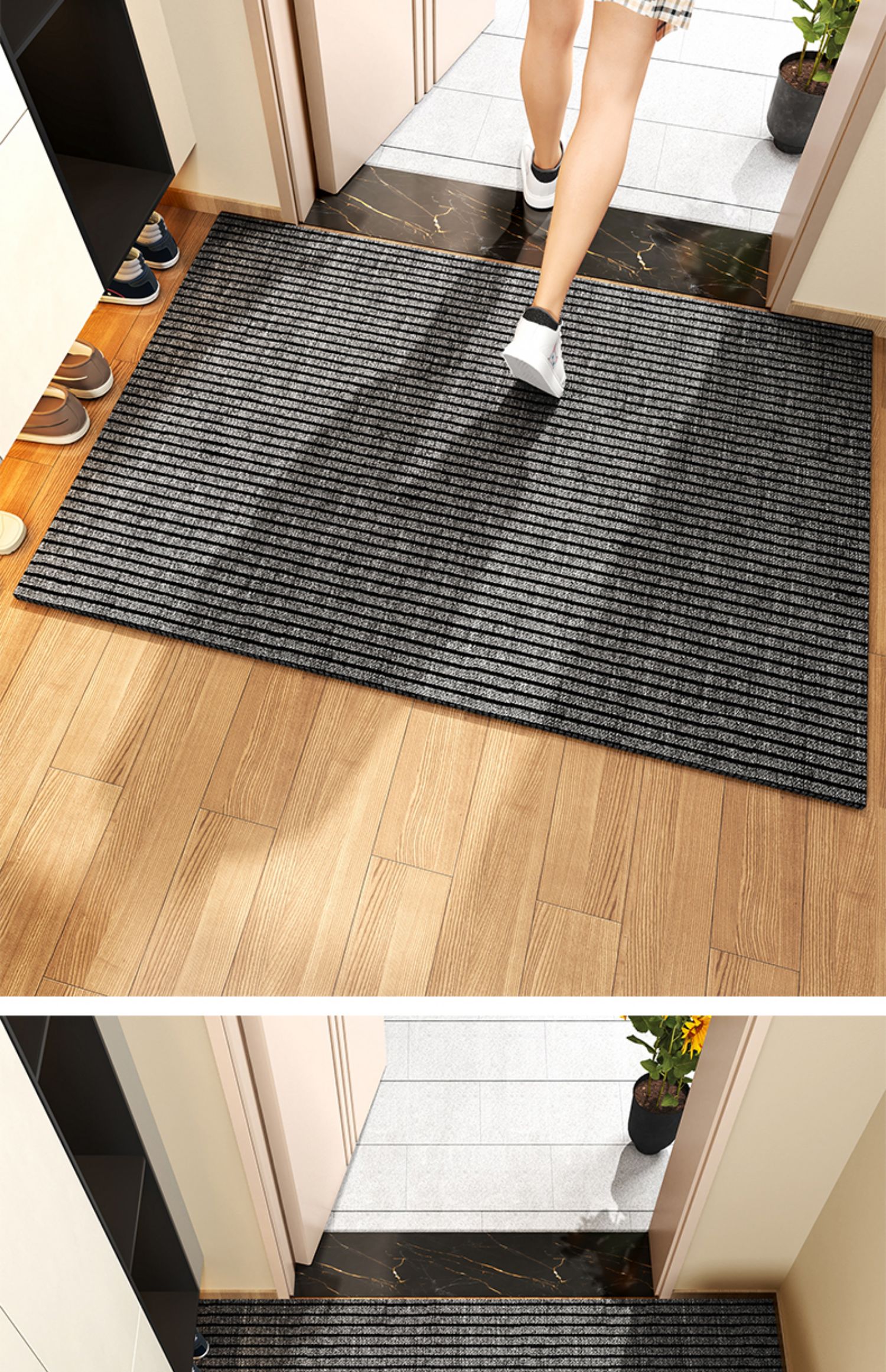 2025年新登場のキッチン用マット 玄関にぴったりな防滑デザイン おしゃれでカット可能