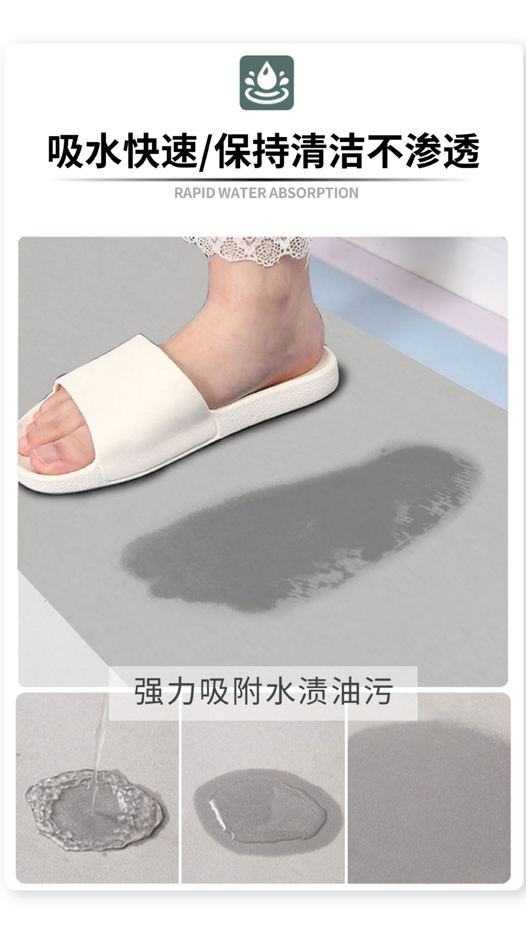 高級キッチンマット 防滑 防油 耐水 汚れに強い 脚元快適